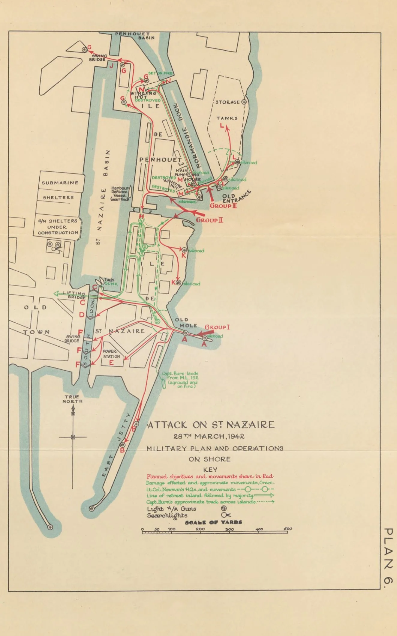 battle plan for commandos once landed