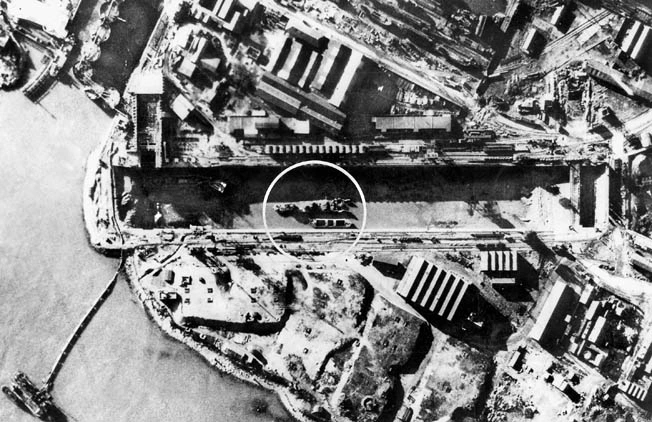 aerial photo of the aftermath of the raid